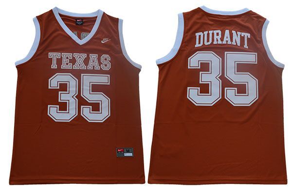 Men Texas Longhorns #35 Durant Orange Nike NCAA Jerseys